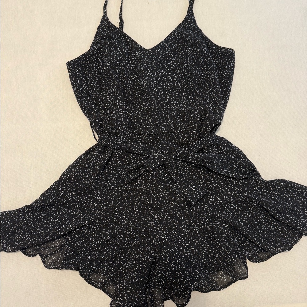Elegant Black Speckled Jumpsuit